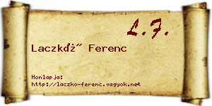 Laczkó Ferenc névjegykártya