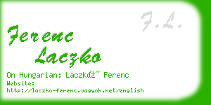 ferenc laczko business card